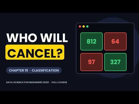 Classification in Python: Logistic Regression, Precision & Recall | Data Science Course (15/18)