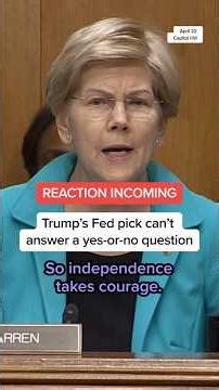 REACTION INCOMING: Trump's Fed pick can't answer a yes-or-no question