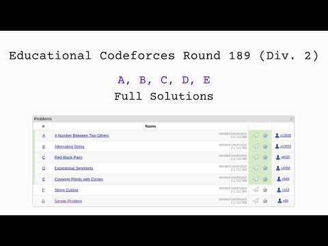 Educational Codeforces Round 189 (Div. 2) Editorial | Problems A-E | Intuitive Solutions