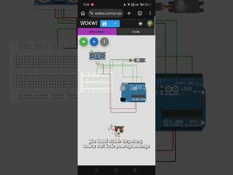 Membuat tempat sampah otomatis dengan arduino di wokwi ( Rahma Ema Putri X TKJ3 )