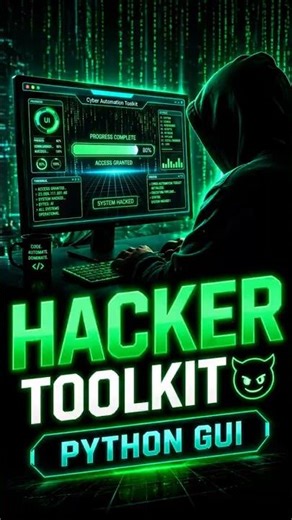Hacker Style GUI 🔥 Cyber Automation Toolkit 😈 Python PyQt6 Ultimate Interface 💻⚡