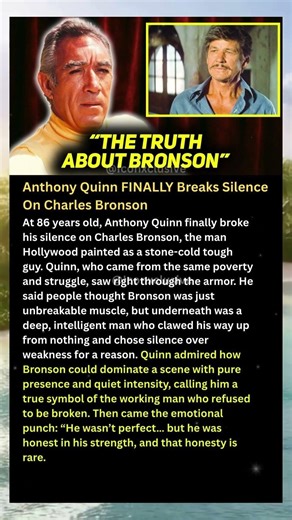 Anthony Quinn FINALLY Breaks Silence On Charles Bronson #shorts