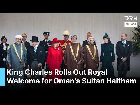 WATCH: King Charles, Queen, William and Kate Welcome Sultan of Oman at Windsor Castle | AC1G