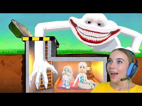 СТРОЮ БУНКЕР, ЧТОБЫ ЗАЩИТИТЬ МАЛЫША АЛЁНУ ОТ МОНСТРА в ROBLOX!