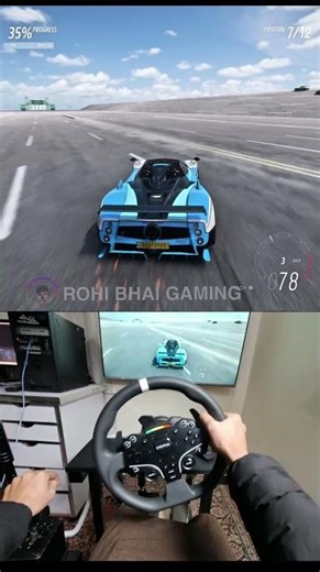 Drag Race with Pagani Zonda Cinque Roadster 'Oreo Edition' 😃 #shorts #rohibhaigaming #fh5shorts