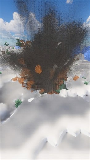 TNT Explosion Physics on Snow in Minecraft 🤯 #minecraft