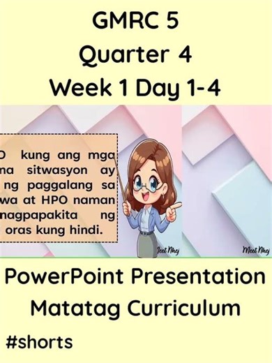 GMRC 5 Matatag Curriculum PowerPoint Presentation Quarter 4 Week 1 Day 1-4 #grade5matatag #gmrc5