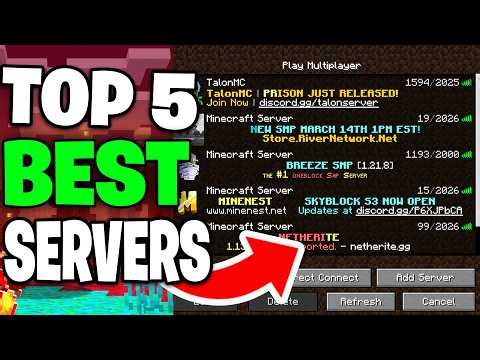 5 BEST MINECRAFT SERVERS To join in 26.1