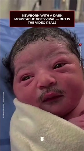 NEWBORN WITH A DARK MOUSTACHE GOES VIRAL — BUT IS THE VIDEO REAL?