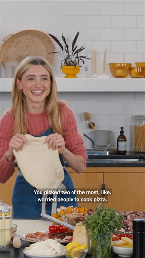 "Stranger Things" stars Finn Wolfhard and Natalia Dyer were worried about making pizza — until they crushed it. Watch the on-screen siblings chat about food, cooking and the final season of their show — all while making a pie in the New York Times kitchen studio. https://nyti.ms/49Clgpq | The New York Times