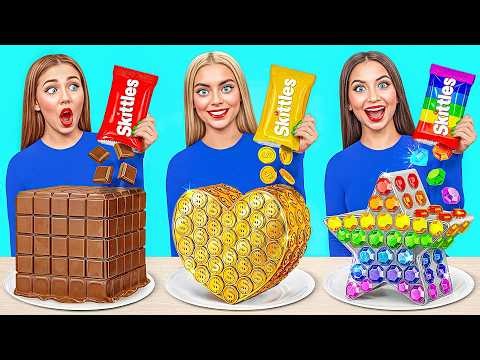 ريتش مقابل بروك مقابل تحدي غيغا للأغذية الغنية | معركة الغذاء الملحمية TeenDO Challenge