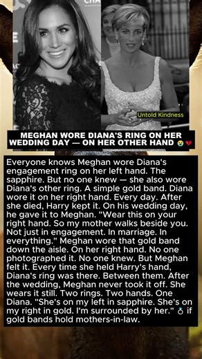 MEGHAN WORE DIANA'S RING ON HER WEDDING DAY — ON HER OTHER HAND 😭💔