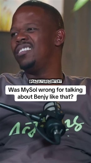 Was MySol wrong for talking about Benjy like that? . . . . . #saculturecontent #unfilteredtruth #podcastandchillwithmacg #mysol #musicpulse
