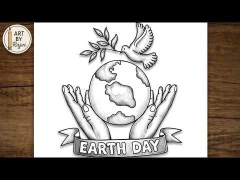 Save Earth Drawing 🌍 | World Earth Day Poster Drawing Easy and Beautiful for Kids 2026