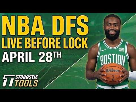NBA DFS Live Before Lock (Tuesday 4/28/26) | DraftKings & FanDuel NBA Lineups