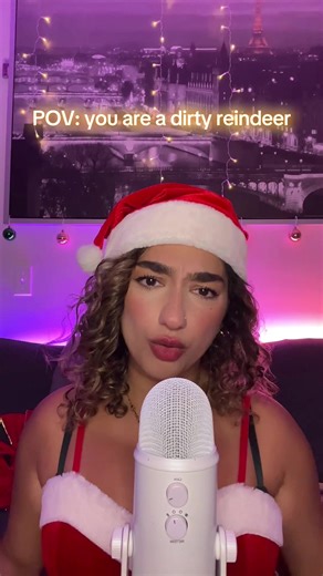 come lay down on my lap, mrs. claus will take care of you 🦌 #asmr #asmrpov #roleplay #asmrvideo