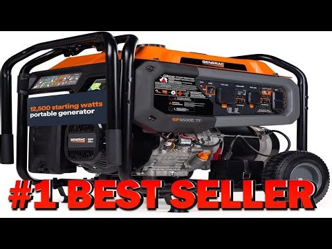 Generac 12 500 Starting Watt Tri Fuel Portable Generator Electric Start Gas - B0DT7P2T4W