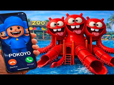 CURSE of POCOYO ZOO SLIDE - story about FRED ELLY PATO LOULA BIRD transformation