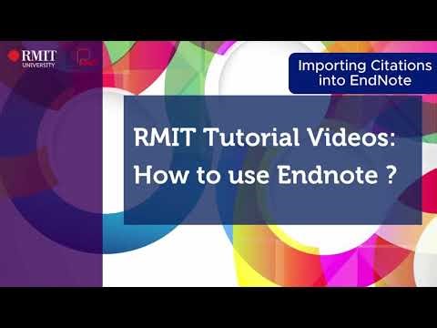 How to use EndNote - 2025 version