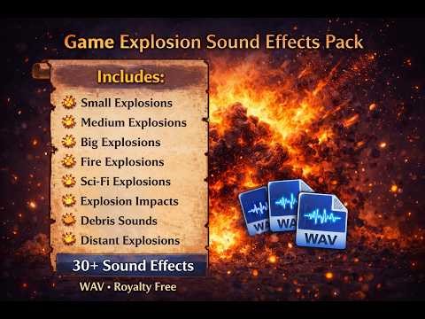 Explosion Sound Effects Pack – Game Explosions SFX (Royalty Free Sound Effects)