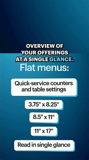 How to choose your cafe menu format