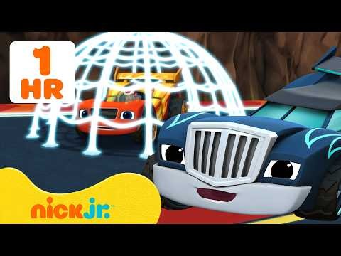 1 HOUR of Crusher CHEATING in Races Against Blaze! 🤖 | Blaze and the Monster Machines | Nick Jr.