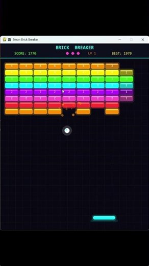 Brick Breaker Game in Python 🧱🔥 | Simple Python Game Project #python #coding #codegames