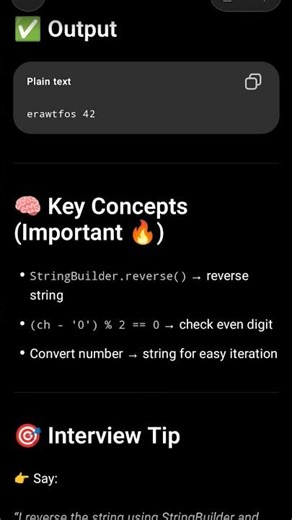 Java Program to reverse the first word and extract even digits from the number #shorts