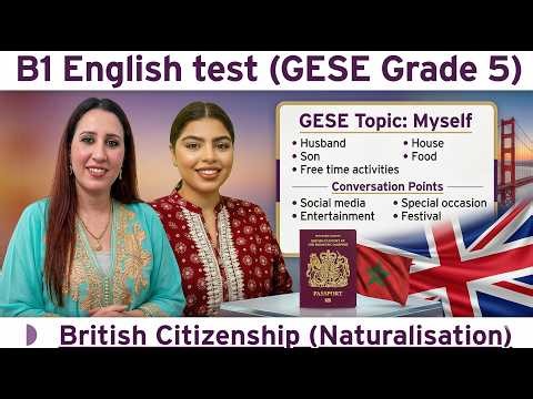 B1 English Test (GESE Grade 5) | SELT British Citizenship| Trinity College London ILR UK