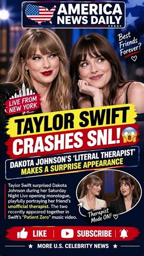 🚨 TAYLOR SWIFT JUST CRASHED SNL! 😱🎤 TaylorSwift #DakotaJohnson #SNL #TaylorSwiftFans #CelebrityNews