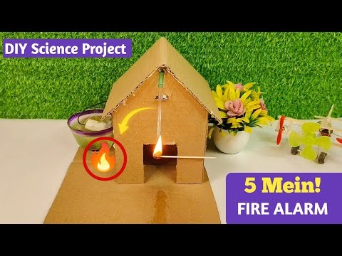 DIY Home Fire Detection & Automati Fire Extinguishing System | 🔥 Science Project using cardboard |
