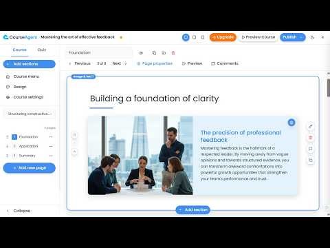 CourseAgent Sections Overview — Build Any Course Page in Minutes