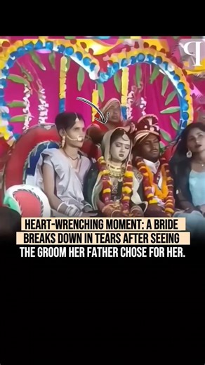 Heartbreaking Moment: Bride Breaks Down After Seeing Groom for the First Time💔 #hearttouching #love