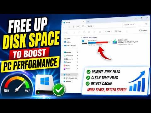 Free up disk space to boost PC performance
