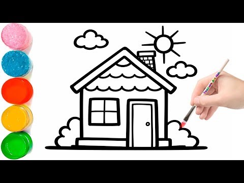 HOW TO DRAW A HOUSE EASY | Easy Step by Step House Drawing & Coloring