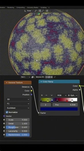 Blender Voronoi Smoothness Secrets! ⚡ #Blender3d #Shorts