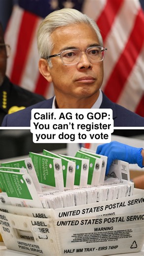Calif. AG to GOP: You can’t register YOUR DOG to vote
