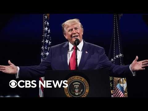 Trump speaks after hours-long delay for Freedom 250 event due to severe weather