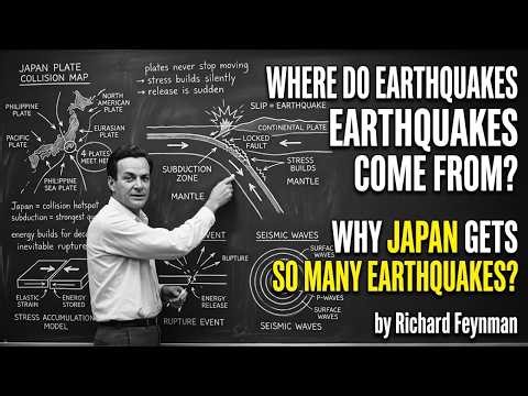 Richard Feynman: Where do earthquakes come from? Why Japan gets so many earthquakes?