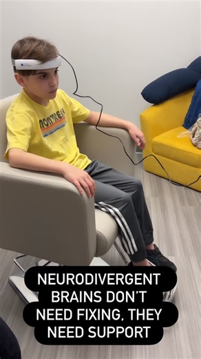 Mindy Caputo | UGC | Founder Caputo Trio Foundation 501c3 on Instagram: "We didn’t come here to “fix” Dom. We came to help his nervous system feel safe. Neurofeedback isn’t therapy where you talk. It’s brain training, teaching the brain how to recognize calm, focus, and regulation on its own. For ADHD, autism, and PTSD, the brain can get stuck in fight, flight, or freeze. Neurofeedback helps retrain those patterns so the brain doesn’t stay on high alert all day. What we’re seeing with Dom isn’t 