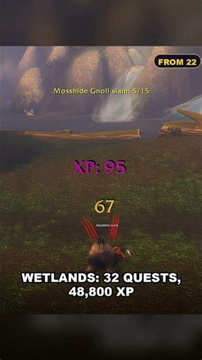 WoW Forever Night Elf Leveling Route: Which Zone Gave The Most XP #Shorts