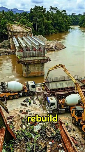 This Bridge Was Beyond Saving..Then Engineers Did the Impossible #shortvideo #timelapse #building