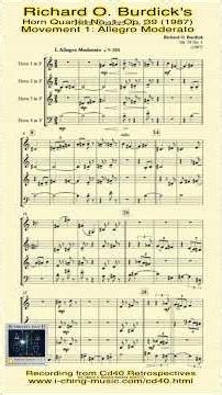 Richard Burdick Horn Quartet No. 1: Allegro Moderato (1987) 🎺