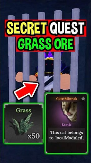 SECRET QUEST For GRASS ORE in The Forge Roblox