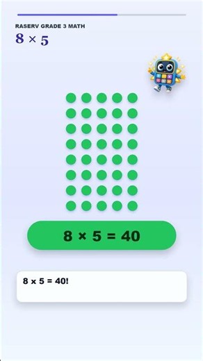 3rd Grade Multiplication Practice: 8 × 5 | Solve Along! ✖️