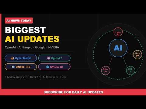 Today's Biggest AI Updates: OpenAI Cyber Model, Anthropic Opus 4.7, Gemini TTS, NVIDIA 3D & More