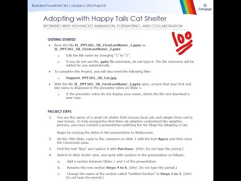 Illustrated PowerPoint 365 | Module 5: SAM Project B