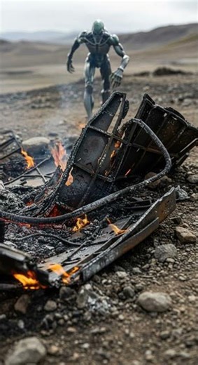 Camera Records Alien Near Presumed Remains of Mysterious Crash Site #alien #UFO #mystery