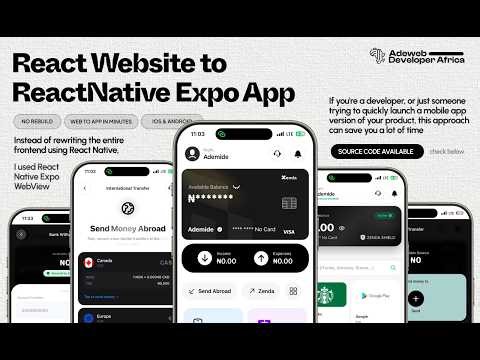 I Turned My React Website Into a Mobile App (iOS & Android) in 5 Minutes (React Native Expo)