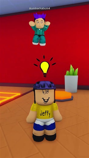 Jeffy got revenge on bacon in Teamwork Puzzles Obby #roblox #shorts